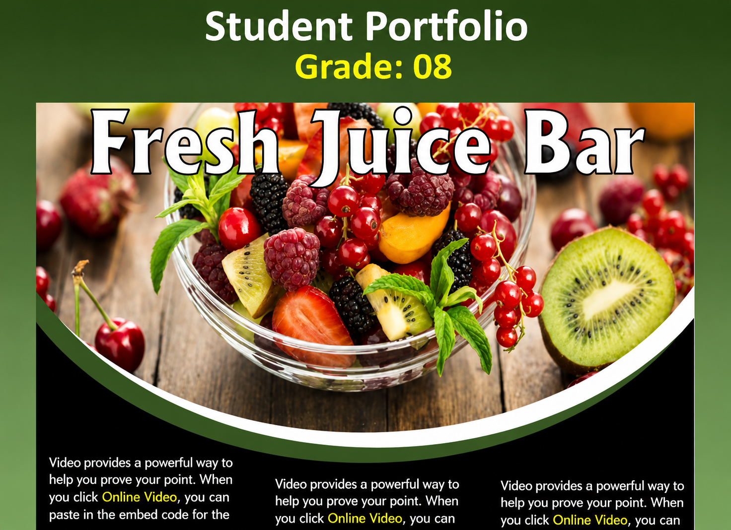 NIT Education Naja’s Creative Juice Bar Poster Design